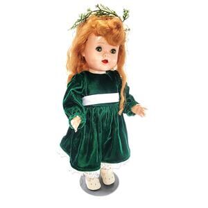 17" Vintage Adorable Green Eyed Ginger Saucy Walker Doll By Ideal